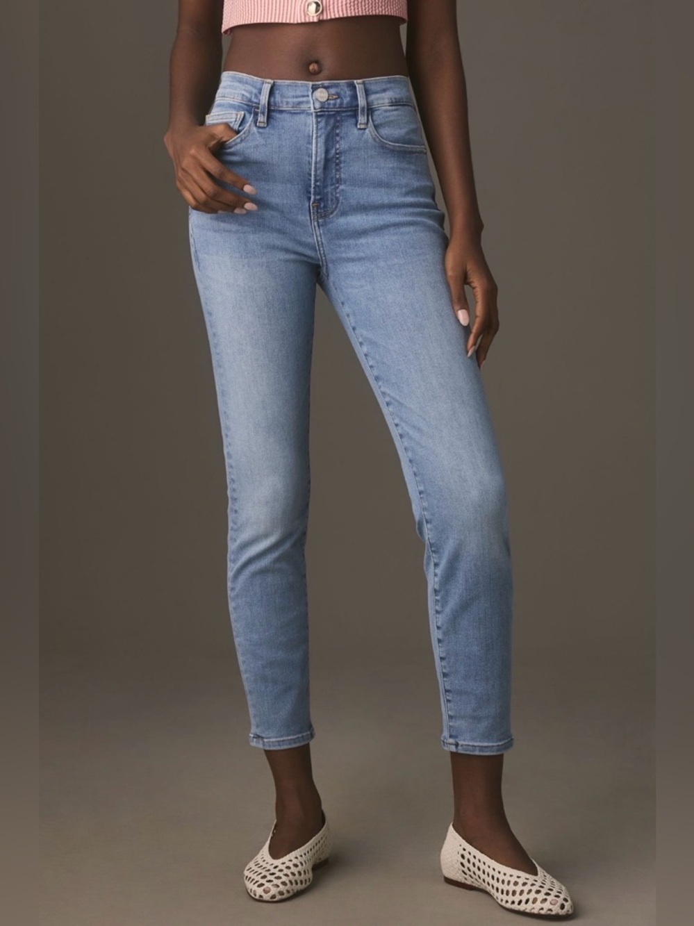 FRAME DENIM LE HIGH SKINNY CROP COLORADO DESIGNER DENIM JEANS SZ 27